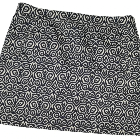 J.crew mini skirt women's size 4 blue & Ivory - Picture 6 of 9